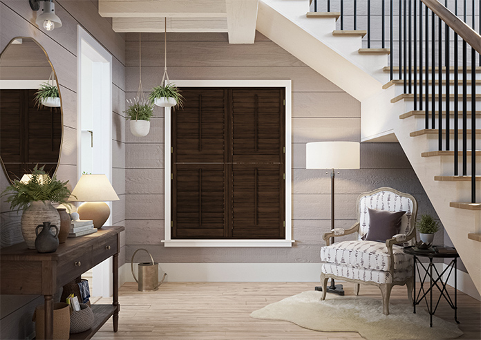 Kensington, Antique Walnut - Tier on Tier Plantation Shutter - Image 9